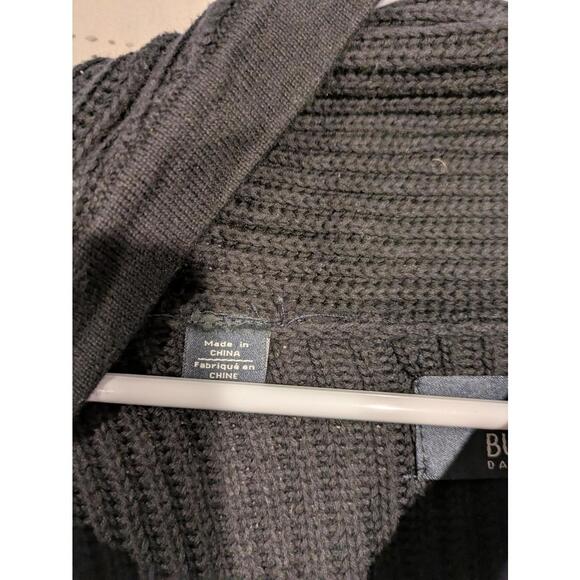 Buffalo David Bitton Ribbed Cowl Sweater Black Knitwear Mens Small - Picture 7 of 11
